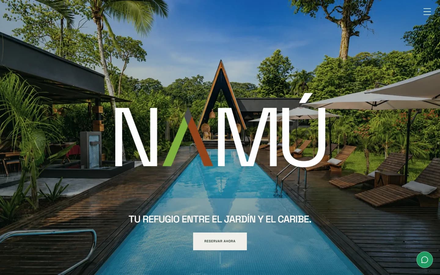 Portada del sitio de Namú Garden Hotel & Spa